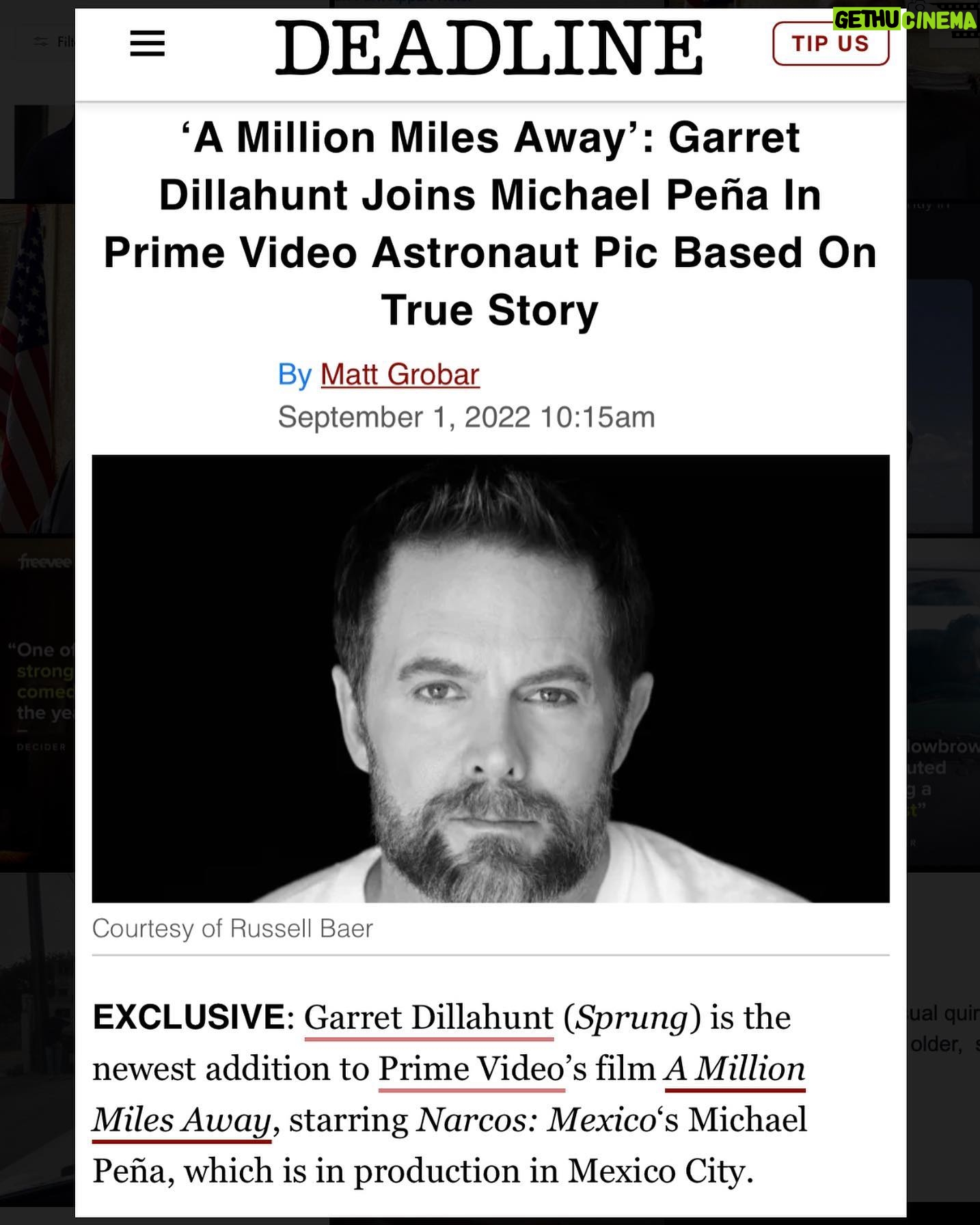 Garret Dillahunt - 2.3K Likes - Next up. Excited for this, in light of the recent launch. Met Michael Peña in NM once—same hotel, different flicks. Excited to finally work with him.