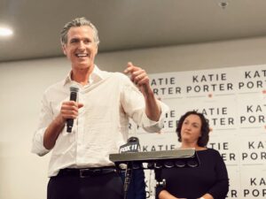 Gavin Newsom Instagram - The Republican Party is scared of Katie Porter and her whiteboard for a reason.

She’s a fighter. A fighter with serious intellect and heart that isn’t scared to take anyone on for her constituents.

Let’s show up for her on Tuesday!!