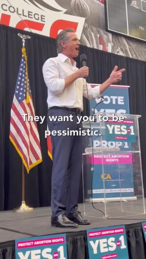Gavin Newsom Instagram - We can’t take things for granted anymore.

Voting rights. Civil rights. Reproductive freedom. It’s all on the ballot.

We have to show up.

VOTE.