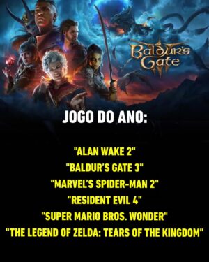 Gaybol Instagram - O Game Awards 2023 anunciou sua lista completa de indicados nesta segunda-feira (13). A lista é liderada por "Baldur's Gate 3" e "Alan Wake 2", que concorrem em oito categorias cada.
A premiação acontece em 7 de dezembro, em Los Angeles, nos Estados Unidos.
Arrasta para o lado e confira todos os indicados e vota nos stories!
Para quem vai sua torcida?

#news #gameawards #pipocando #ga #ps #ps5
