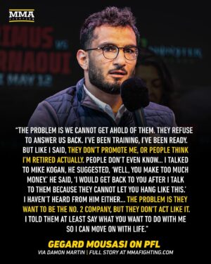 Gegard Mousasi Instagram - Gegard Mousasi is seeking answers from PFL about his future.