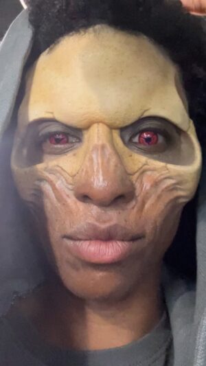 Genesis Lynea Instagram - Harriet The Harbinger 👹 

————————

Big Love to the Who team for creating Harriet’s harrowing look 💜

heatherwaterton.costume & Pam Downe @rebeccabmakeup @millennium_fx_ltd @nicolaandriolamua @bkdayzz & shoutout to @chasbain for the set up 🙂‍↕️

#doctorwho #harrietarbinger