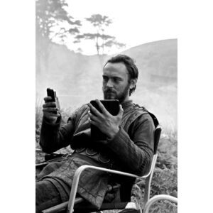 George Blagden Instagram - Just found out #Vikings is now on @Netflix in the US…..
……trying to find out what happens but this guy keeps staring at me……weird…… 
#Vikings
