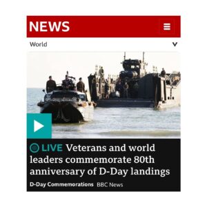 George Clarke Instagram - We will never ever forget! Operation Neptune often referred to as D-Day. 80 years today. We honour every single one of you that helped liberate Europe #OperationNeptune #Dday
