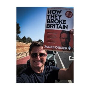 George Clarke Instagram - My car has broken down. So, I thought I’d really cheer myself by the side of the road by reading how Britain has broken down too!! 😜 #JamesOBrien #HowTheyBrokeBritain #TimeForChange