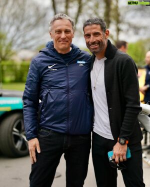 George Hincapie Instagram - Start of Roubaix , catching up with old friends ! #family #themovecamproubaix 📷📷 @lizkreutz