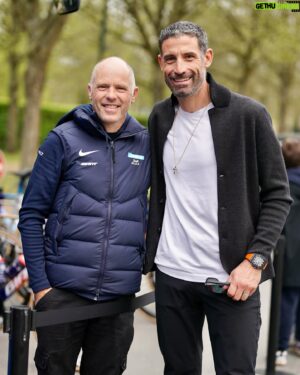 George Hincapie Instagram - Start of Roubaix , catching up with old friends ! #family #themovecamproubaix 📷📷 @lizkreutz