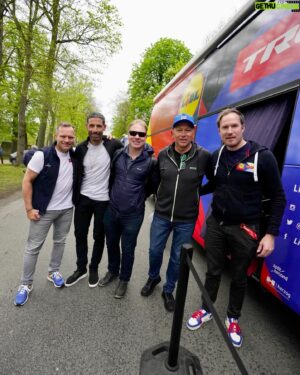 George Hincapie Instagram - Start of Roubaix , catching up with old friends ! #family #themovecamproubaix 📷📷 @lizkreutz