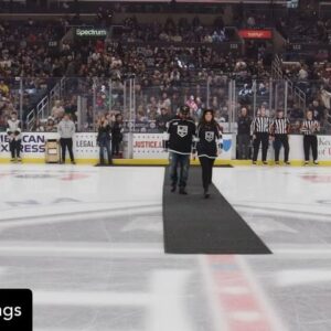 George Lopez Instagram - @lakings Tonight, it’s Lopez & Lopez on the puck drop 🤝 #gkg  Thanks for an incredible honor and to share it with @mayanlopez #orgullo  @nbc 🇲🇽 “ And SERIO thanks for all the CHINGON Gear Y La V 👌🏽