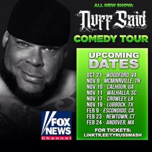 George Murdoch Instagram - Huge announcement for upcoming show in Crowley Louisiana  click on my linktree for tickets only a few left in the cities #tyrussmash #nuffsaid