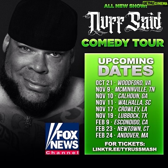George Murdoch - 1.9K Likes - Huge announcement for upcoming show in Crowley Louisiana click on my linktree for tickets only a few left in the cities #tyrussmash #nuffsaid