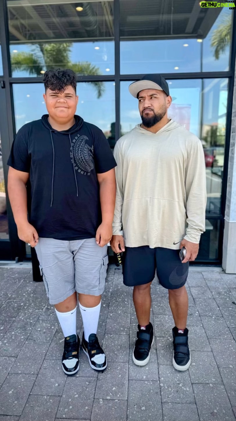 George Murdoch - 3.7K Likes - That time my 12 year old son stood next to his uncle ….😝 cold part is that my shirt … growing fast !!!!!