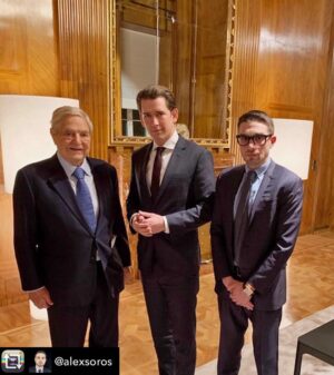 George Soros Instagram - Repost from @alexsoros - Thank you to Austrian Chancellor @sebastiankurz for receiving my father and me in Vienna. Great discussing #centraleuropeanuniversity’s future in Austria and a range of other issues, including regional integration in the #WesternBalkans. 🇦🇹🇪🇺 #vienna #austria #kurz @ceuhungary #ceu #balkans