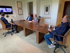 George W. Bush Instagram - I was honored to spend a few minutes talking with President Zelenskyy – the Winston Churchill of our time – this morning. I thanked the President for his leadership, his example, and his commitment to liberty, and I saluted the courage of the Ukrainian people. President Zelenskyy assured me that they will not waver in their fight against Putin’s barbarism and thuggery. Americans are inspired by their fortitude and resilience.  We will continue to stand with Ukrainians as they stand up for their freedom.