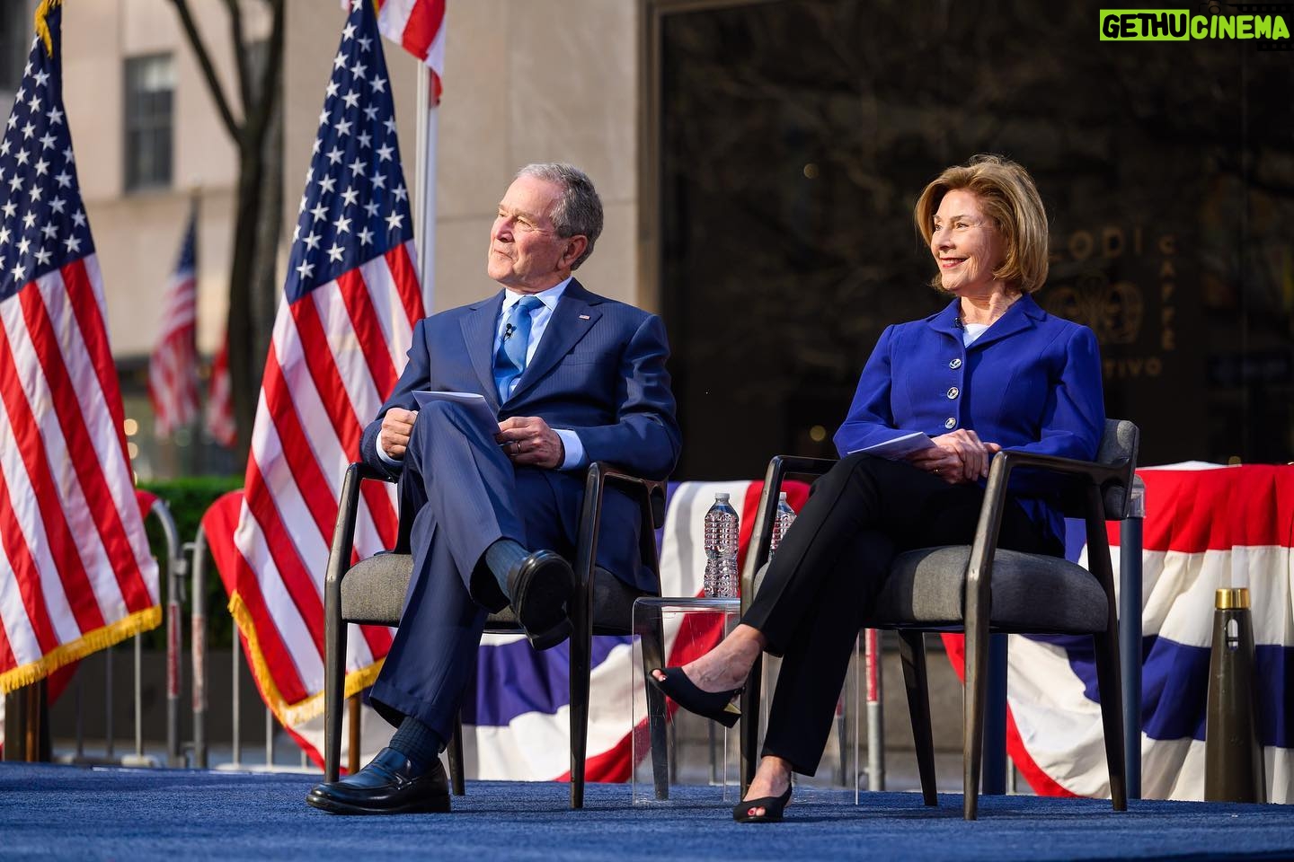 George W. Bush - 53.8K Likes - @laurawbush and I were thrilled to participate in a moving ceremony for new citizens yesterday. These essential workers were on the front lines of the pandemic even before they were officially Americans. Now, we welcome them as equal citizens of the greatest country on Earth. @thebushcenter #outofmanyone