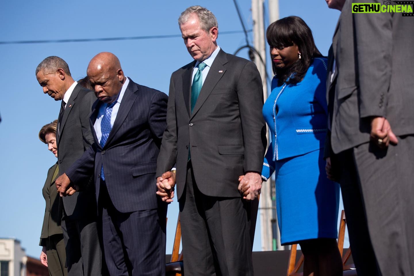 George W. Bush - 123.1K Likes - Laura and I join our fellow Americans in mourning the loss of Congressman John Lewis. As a young man marching for equality in Selma, Alabama, John answered brutal violence with courageous hope. And throughout his career as a civil rights leader and public servant, he worked to make our country a more perfect union. America can best honor John's memory by continuing his journey toward liberty and justice for all. (March 7, 2015 White House photo by Pete Souza.)