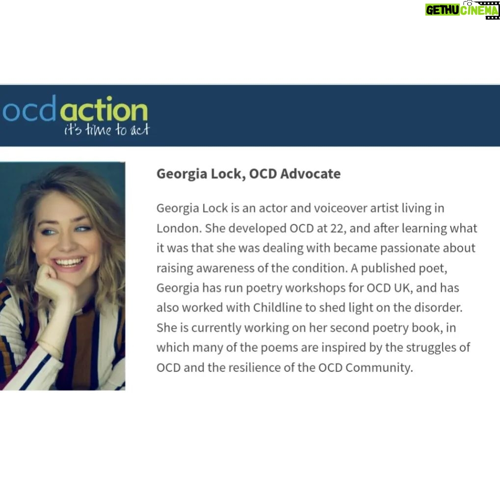 Georgia Lock - 3 Likes - Super excited to say I'll be speaking at @ocdaction's national conference on October 7th!! I'll be joining @steveb72writes and @dukealdurham in a discussion about how using creativity can be a helpful outlet in living with this condition 💚 it's going to be a wonderful day with so many people I can't wait to hear speak. Hope to see you!