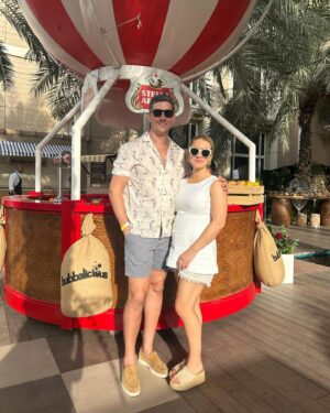 Georgie Barrat Instagram - First time to Dubai and thought it was such a good setup if you have small kids. Unfortunately all 3 of us were ill for the trip 🫠 Each day we hoped we would feel better but honestly the coldy / flu thing we had lasted the whole time. But hey ho, nothing you can do when these things happen! We still loved it in amongst the sneezing and paracetamol 😂

Top recommendations from our time there:
* We really loved the @parkhyattdubai. They have a fake lagoon beach (of course they do) that’s a cross between a hotel pool and beach that worked really well. 
* We did the @sonara_camp Sunset Experience in the desert. In your package you can ride a camel, watch the sunset and have drinks. It’s really lovely. 
* Had amazing food at the @timeoutmarketdubai. Great atmosphere and you can watch the Dubai Fountain which is SPECTACULAR ✨
* If you want to do the all-you-can-drink brunchy thing then thoroughly recommend the Bubbalicious one @westindubai 
* For a fancy dinner out then definitely checkout @sanbeach.dubai. Decor there is 🤌