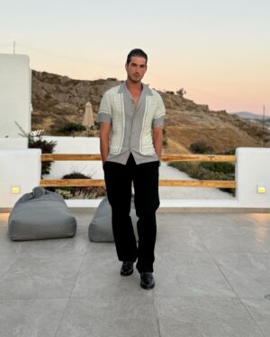 Giancarlo Commare Instagram - NAXOS 
Place to be

Total look  @sandroparis 
@simonefollistylist