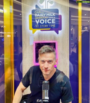 Gideon Emery Instagram - What do I like more than a mic? Chocolate! Luckily I found the @cadbury_sa #cadburygiveavoice mission to bring voice to stories. Step into a booth where you see them, try your hand at audiobook narration - AND score a sweet treat. 👍