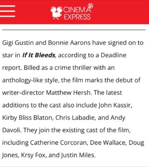 Gigi Gustin Instagram - Im so excited!!🩸

Thank you @matthewhershfilms 🥹🎥