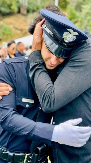 Gilles Marini Instagram - Congratulations Son. Today’s so incredibly special! 
Proud is an understatement.
Purpose, honor, strength, kindness and humility. 
You have always showed these traits and more. #themanofthefamily 
#👮