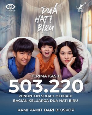 Gina S. Noer Instagram - 503.220 penonton sudah menjadi bagian dari perjalanan keluarga Bima, Dara, dan Adam di film DUA HATI BIRU.

Terima kasih atas dukungan dan antusiasme dari teman-teman kepada karya kami. DUA HATI BIRU pamit dari Bioskop ​​💙💙

@duahatibiru
#DuaHatiBiru 
#FilmDuaHatiBiru