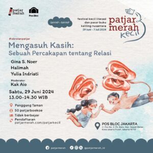 Gina S. Noer Instagram - Ada hal menarik dalam film “Dua Hati Biru” karya Gina S. Noer. Film keluarga tersebut memiliki banyak lapisan yang membawa kita ke ragam percakapan. Mulai dari keluarga muda yang berusaha menjaga keluarga kecilnya, pengetahuan soal pengasuhan, hingga relasi romantis dan sehat yang seharusnya terus diupayakan meski telah memasuki pernikahan, hingga toksik maskulinitas dalam diri seorang ayah (muda).

Pada #obrolanpatjar Mengasuh Kasih: Sebuah Percakapan tentang Relasi bersama Gina S. Noer, Halimah (praktisi gentle parenting) dan pemilik akun TikTok @‌dailyjour, dan Yulia Indriati dari Keluarga Kita, patjarboekoe diajak melihat semesta kecil bernama keluarga yang sesungguhnya benih dari sebuah dunia besar. Bahwa relasi sehat dimulai dari sebuah ruang domestik, karena dari sinilah manusia belajar melatih kemampuan mencintai-dicintai, memercayai-dipercaya, serta merawat dan mewariskan kasih sayang hingga ke ruang-ruang lain.

====

📍: Panggung Taman

🔗: Mata acara akan terus mengalami pemutakhiran secara berkala di patjarmerah.com/acarapatjarkecil.

🔗: Pendaftaran dibuka pada 20 Juni 2024 melalui
patjarmerah.com/patjarkecil.

=====

Info patjar: bisa diikuti semua umur.

=====

#obrolanpatjar #patjarkecil2024 #patjarmerahid