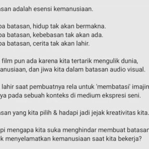 Gina S. Noer Instagram - Semua bisa dianggap relatif, tetapi mungkin konsep batasan bisa menaikkan kualitas tujuan bersama kita.

Salam sayang,
gsn