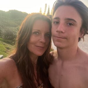 Ginny Buckley Instagram - Wishing my big little beach bum the happiest of birthdays. How did you get to be 14 and taller than me?!

You’re becoming an amazing young man and I’m so proud to be your mum.

Build your ladder to the stars and keep being you. Love you to the moon and back! ❤️

#birthdayboy #mumsofboys