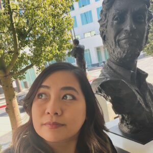 Giovannie Espiritu Instagram - Epic work week in La La land with my first event as an @televisionacad Active Member, the @producersguild conference and ending the week with the charming movie Quiz Lady at the DGA. 

Proud of my introvert progress: said many awkward hellos to new friends and had a lot of great life conversations with old friends. The initial small talk isn’t as daunting anymore… but I do have trouble with the entry points, so I’m very thankful for those that initiated the convo. 🙇🏻‍♀️ (I welcome any and all advice about people-ing. Or book recommendations!)

Trying to look at the world like @chucklorreproductions  and embody the humor with heart. 💖 💖💖💖

#fysee Pro-Tip learned from Yasmine: find out where the catering comes out from and stand by those doors… you’ll be able to get food before it’s gone. (Helpful when you are short like me). Shout out to the grilled cheese and French onion soup bites.

#lalaland #director #producer #writer #peopleing