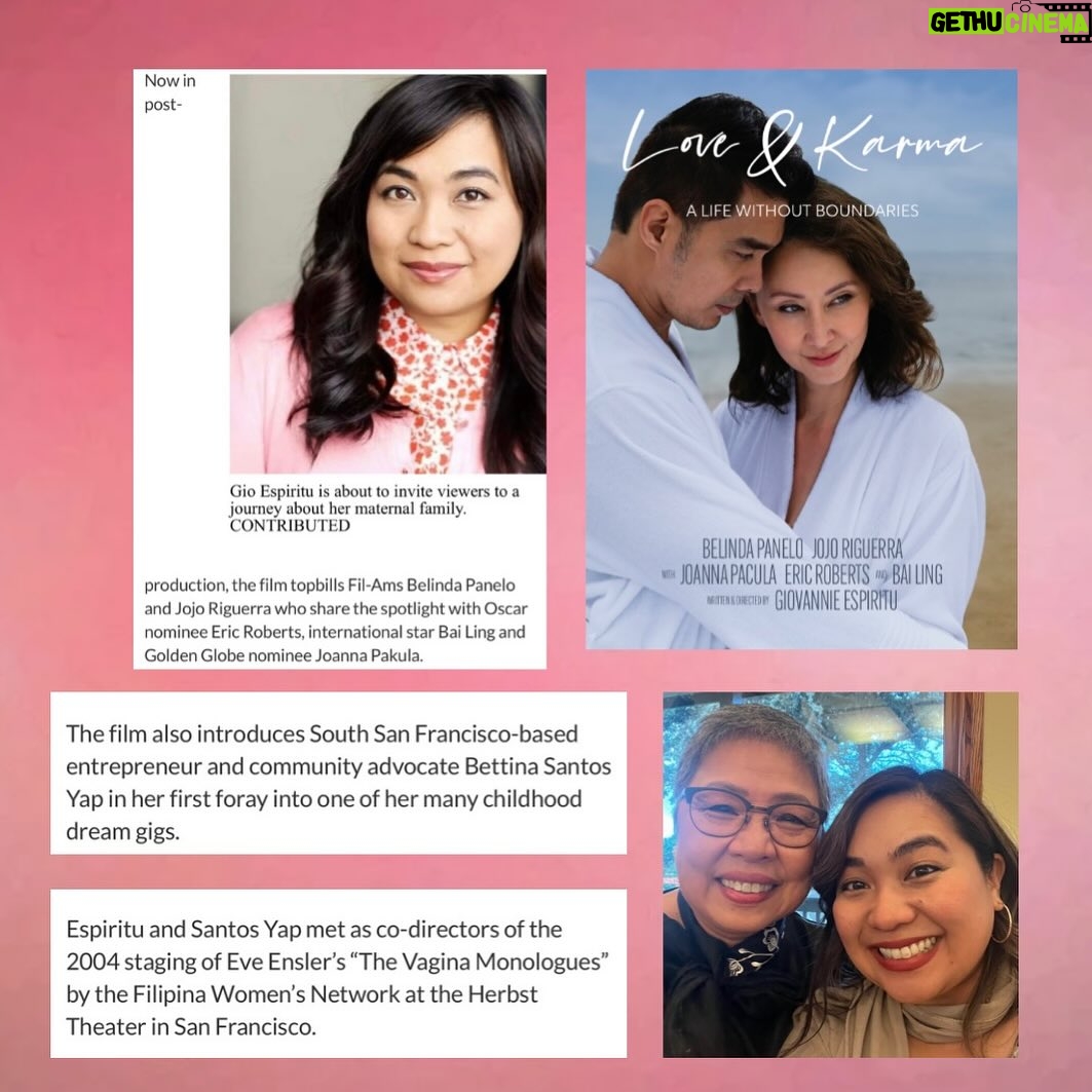 Giovannie Espiritu - 1.3K Likes - Squeeee!
“A true creative, she raises consciousness as surely as she raises eyebrows. Rewards naturally follow in her wake.”
They mention the Silicon Valley Asian Pacific FilmFest and the Las Vegas Filipino Short Film Festival as well as Arreugir Jojo and Belinda… AND Bettina Santos Yap ♥️🙌🏽🇵🇭
#filmmaker #womeninfilm #filipina #pinoypride #filipinx #filmfestival #lasvegas #siliconvalley #documentary #indiefilm #femalefilmmaker #philippines #tondo #tondogirl