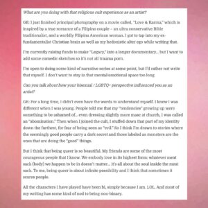 Giovannie Espiritu Instagram - After Quentin found out I won a Telly, he did this cute interview with me. Super grateful for his influence as an awesome PGA leader, uplifter, and powerhouse connector in the AAPI and Alphabet Mafia community. 💕🫶🏽

#aapi #filipina #filipinx #telly #filmmaker #director #writer #producer #womeninfilm #thefutureoffilmisfemale #producersguildofamerica