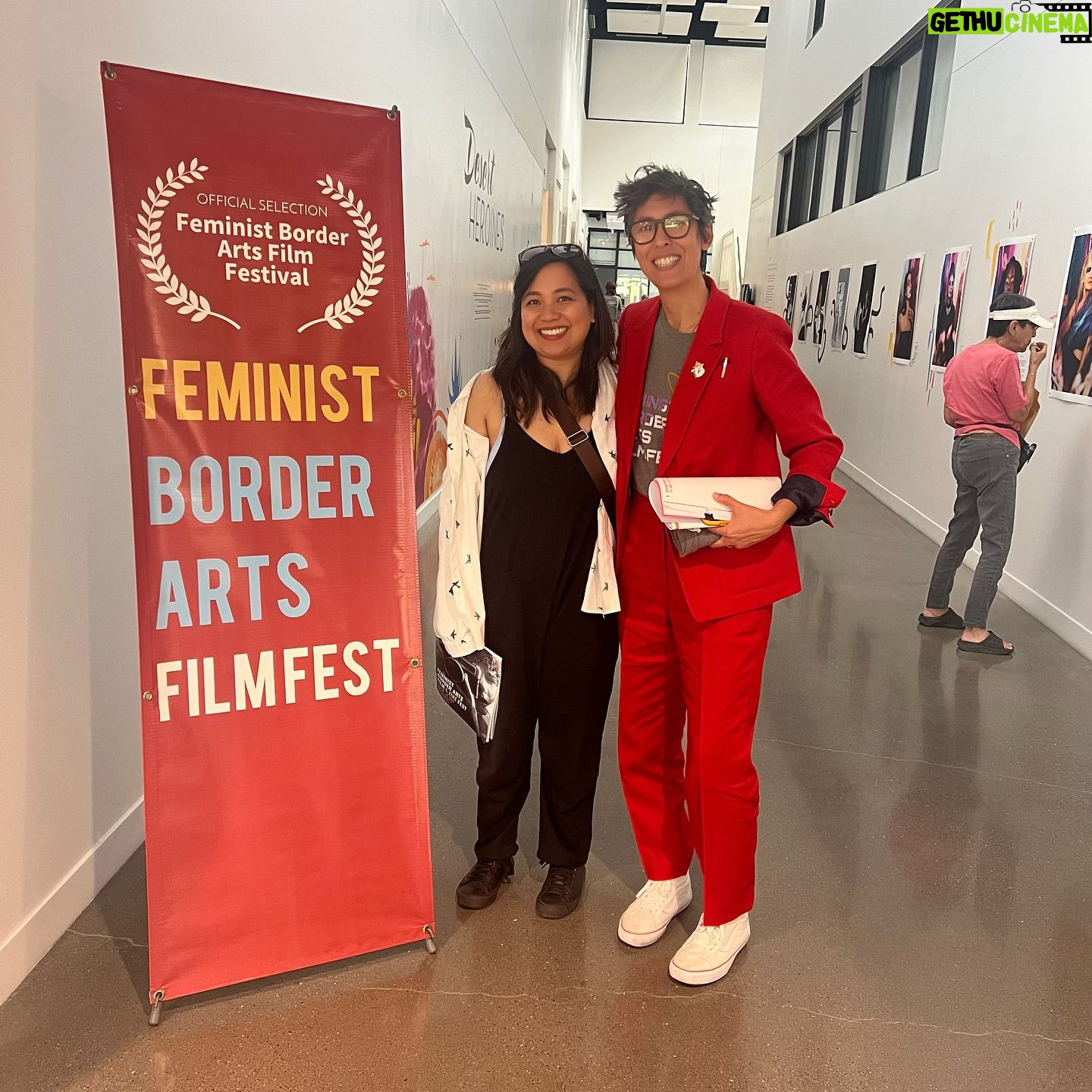 Giovannie Espiritu - 84 Likes - Day One of the Feminist Border Arts Film Fest Done!
So honored to be a part of these wonderfully curated blocks of films. Speaking tomorrow about Filmmaking and Activism. I couldn’t say no to a fest with free food for the community in a university setting — especially since their artwork includes UFOs and cats spitting rainbows. 🎥✨
#FeministBorderArts #FilmmakingAndActivism #CommunityEvents #FilmFestFun #UFOArt #RainbowCats #lascruces #feminist #ultrafeminist