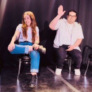 Giovannie Espiritu Instagram - Last night, I was invited by the 🙇🏻‍♀️amazing @_kimberlyscott_ to be part of the guest cast of @bleachimprov - a comedy improv troupe that I’ve been a fan of for the last few years. They are ridiculously wonderful and just as awesome as the peeps in Hollywood Land.

I’ve been hesitant to return to improv outside of a class setting for a few reasons: the main ones being my anxiety face has never gone away (Billy Merritt marked me down for level 4 for having Back Line Scared Face), they always say to play at the top of your intelligence and I’m afraid that I’m not that intelligent and now EVERYONE will know, and I have real time marble mouth and jumble my words (and colloquial expressions) a lot.

But improv has a way of revealing your subconscious mind and your deepest dreams and fears if you let it. Sure enough, I was faced with a scene dealing with narcissistic personality types… and I realized that my go to is STILL to freeze and fawn when faced with douchbaggery (Which Kim played with such aplomb and confidence). 

I think my soul is calling for me to learn how to fight back instead of shutting down. In the scene, I called for back up, which another version of ALLY 3000 made an appearance. 🤖🦾

Photos by @neilcorso @eva.ea_02 and @askformik 🙏🏽

I L-Lo-🤮 y’all and thank you for letting me play with you. #igotyourback #improv #improvcomedy