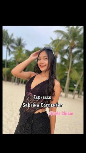 Gisele Chiam Instagram - 🩷Thank you @universalmusg for the collaboration on #EspressoBySabrina Campaign ! 🩷

🏖 POV: You’re going for a Vacation !!
Literally OBSESSED with this song, I 🫶 ESPRESSO ☕️ by @sabrinacarpenter

.
.
.
.
.
.
.
.
.
#GiseleChiam #詹欣萱 #EspressoBySabrina  #teenperformer  #teendancer #youngactress #Espresso #SabrinaCarpenter #universalmusicsg #EspressoSabrinaCarpenter #EspressoDanceChallenge #trendingsongs #teeninfluencer #sginfluencer #collaborationswelcome #sgtalents #universalmusic  #trendingreels #UMSG #beachvacation #palawanbeach #beachwearfashion