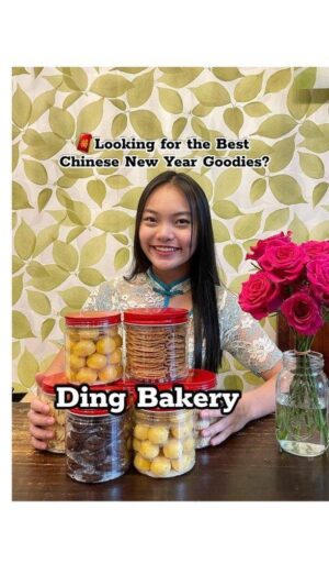 Gisele Chiam Instagram - 🧧🧨Thank you Ding Bakery ( @cnygoodies.sg ) for sending me the yummy chinese new year treats !!😙

Looking for the best Chinese New Year goodies? 
Ding Bakery goodies are all HANDMADE & HOMEMADE, & are known for their wide variety of award-winning delectable CNY treats, especially the Premium Melt-In-Your-Mouth Pineapple Tarts!😻🍍

You can order these yummy goodies via Ding Bakery’s user-friendly website (www.cnygoodies.com), where you can view reviews and track your delivery!🌐🚛

They are having a 🤑50% Early Bird Promo NOW🤑and you can try their goodies for FREE at their tasting venue at Paya Lebar. Get the tastiest CNY goodies at Ding Bakery now!😋

🔸️Review: ❤️❤️❤️Really enjoyed their CNY Cookies.  My family's favourite are the Melt-In-Your-Mouth Pineapple tarts ball (French Butter) & the Peanut Folded Love Letters

🔸️Ding Bakery:
🔗www.cnygoodies.com

🔸️🚚: Delivered to your doorstep🏠

.
.
.
.
.
.
.
#GiseleChiam #詹欣萱 #teenactress #teenperformer #dingbakery #chinesenewyearcookies #pineappletarts  #awardwinningpineappletarts #awardwinningchinesenewyearcookies #foodreview #restaurantreview #teeninfluencer #collabswelcome #mediacollaboration #mediatasting #sginfluencer #sgreviews #mediainvite
