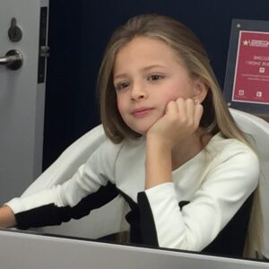 Giselle Eisenberg Instagram - #FBF My Mom took this photo of me in my dressing room moments before my first LIVE television interview ever!  I was 9 years old getting ready to talk to @nmoralesnbc and @carrieanninaba on @accesshollywood about @lifeinpiecestv and my @hallmark movie! I think I told a penguin joke.  #GoodTimes