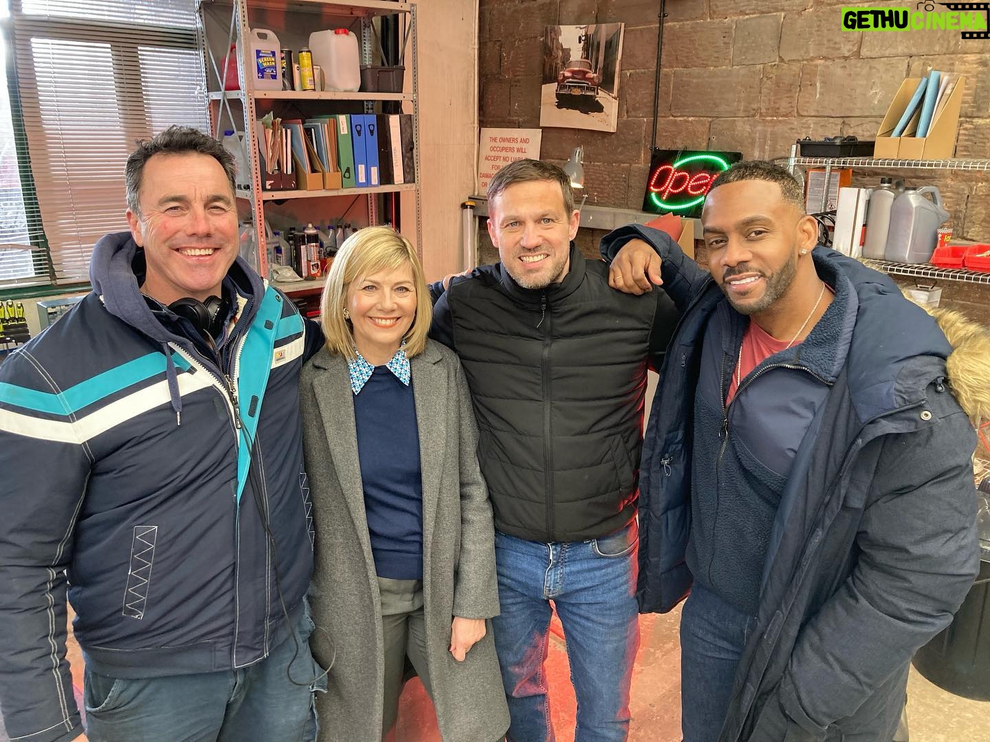 Glynis Barber - 1K Likes - On set with 2 of my favourite men @jamielomas21 and @richardblackwood. And doing my first scene with director Sean Glyn. We have some interesting scenes ahead of us. @hollyoaksofficial #onset #filmingday