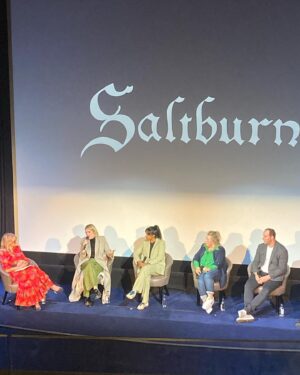 Glynis Barber Instagram - Finally got to spend a night out with my husband after travelling for weeks 

Al fresco meal in the heart of London followed by a screening of Saltburn, written and directed by the amazing @emerald_fennell1. What a treat this film is. #movienight