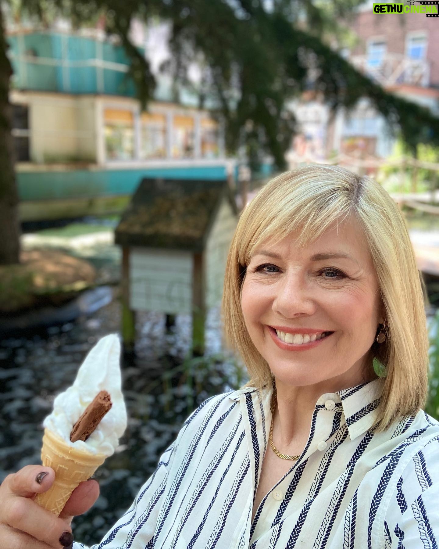 Glynis Barber - 1.5K Likes - Mr Whippy came to visit us on set! Thank you @hollyoaksofficial #icecream #onset #hollyoaks #summervibes