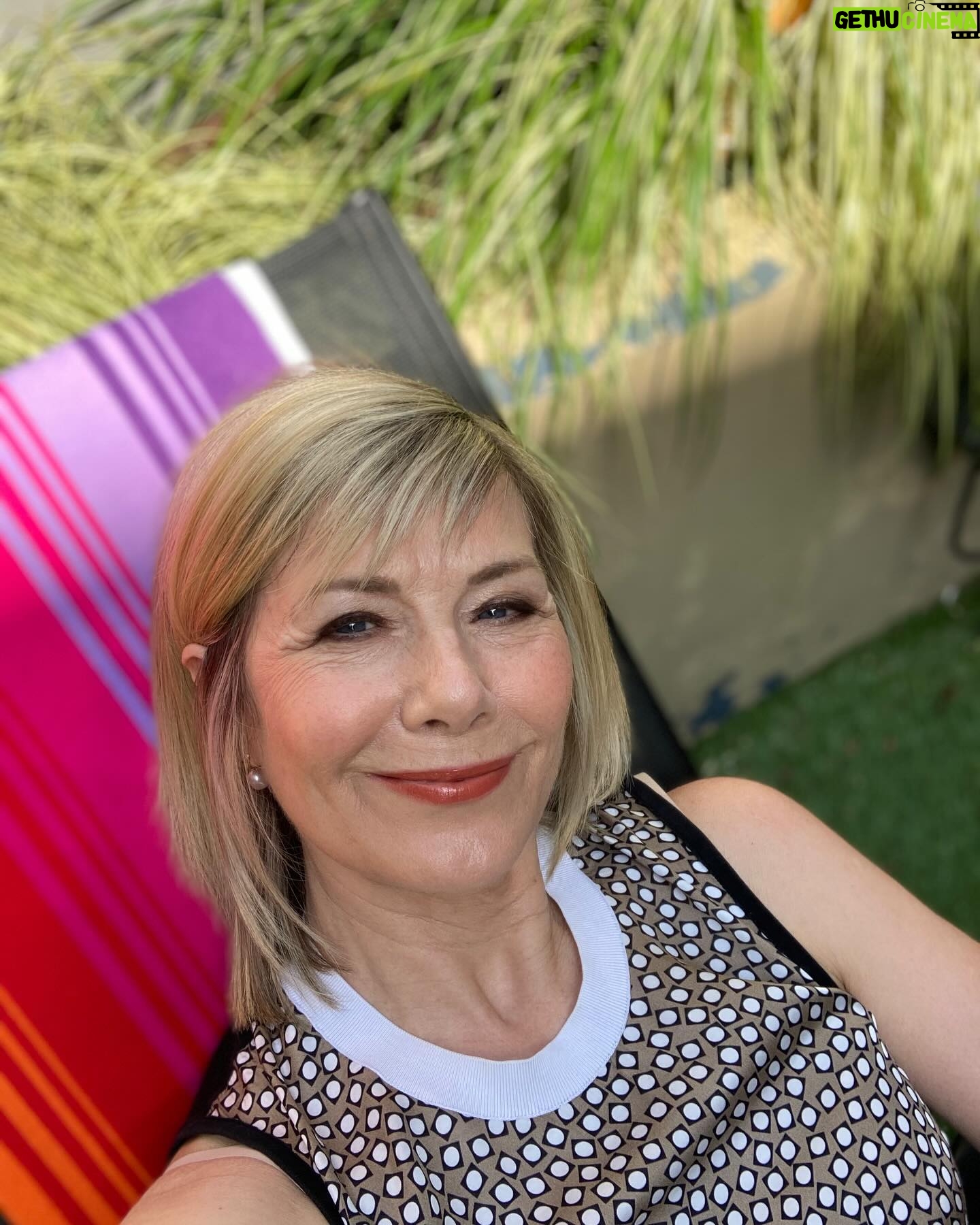 Glynis Barber - 1.4K Likes - Hope the McQueens don’t mind me using their deckchair to enjoy this glorious sunshine! @hollyoaksofficial