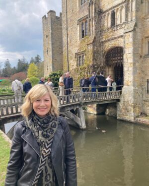 Glynis Barber Instagram - At the beautiful and bijou Hever Castle yesterday. Not only the home of Ann Boleyn but also of Anne of Cleves.
The grounds are spectacular as well. Definitely worth a visit. @hever_castle 
#history #tudor #castles