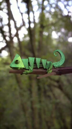 Goro Fujita Instagram - Paper Cameleon - Daily Quillustration built and animated in VR using Quill, rendered in Redshift