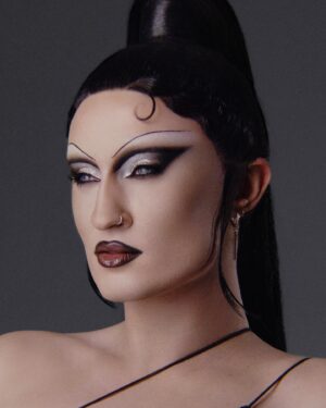 Gottmik Instagram - No falsies no problem!⛓️🔥🖤
My first-ever beauty campaign for KVD’s new Full-Sleeve Tubing Mascara and Tattoo Pencil Liner. I’m wearing the shades Chromite Black, Pearls par White, and Trooper Black. Available now at @sephora !
I started doing drag to push boundaries and it was such a punk rock form of art. I think that really transferred over to the way I look at beauty—I love always pushing limits and pushing my creativity to the fullest, which is what KVD is all about.
I'm so honored to be a part of this campaign and I hope you love this mascara as much as I do! It’s truly a Full-circle moment with @kvdbeauty, a brand I’ve loved for years as a goth diva 🖤
Makeup Artistry: me & @alliesmithmakeup Photographer & Director: @christian_ferretti Hair: @edwardlampley c/o CLM
Styling: @markpaul_
Set Design: @twohawksyoung
Makeup Assistants: @zacmakeupartist @ionamouramakeup 1st Photo Assistant: @markgrgurich
2nd Photo Assistant: @davideristavi
Digital Tech: @digikenseth
Styling Assistant: @in_d_yuh
Hair by @edwardsizzahands2.0 
Hair Assistants: @katarlina_ @thestylist.Jamie
Manicurist: @honeynailz

Creative Director: @paultrapani, @helloangelica Producers: @cmeshesh @jea_nelly

#KVDxGottmik #FullSleeveMascara #TattooPencilLiner #KVDFace