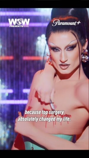 Gottmik Instagram - Winning another tip of 10k for @translifeline while wearing this look was BEYOND 🏳️‍⚧️ (and talk about crashing the cis-tem) lol thank you guys for all of the love and support this week. Seeing the emotional response this piece has had on so many people has really impacted me in the most amazing way and reminded me that this is why I do what I do💪🏼🏳️‍⚧️ 
20k down LETS GOO! 🩸🔪