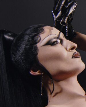 Gottmik Instagram - No falsies no problem!⛓️🔥🖤
My first-ever beauty campaign for KVD’s new Full-Sleeve Tubing Mascara and Tattoo Pencil Liner. I’m wearing the shades Chromite Black, Pearls par White, and Trooper Black. Available now at @sephora !
I started doing drag to push boundaries and it was such a punk rock form of art. I think that really transferred over to the way I look at beauty—I love always pushing limits and pushing my creativity to the fullest, which is what KVD is all about.
I'm so honored to be a part of this campaign and I hope you love this mascara as much as I do! It’s truly a Full-circle moment with @kvdbeauty, a brand I’ve loved for years as a goth diva 🖤
Makeup Artistry: me & @alliesmithmakeup Photographer & Director: @christian_ferretti Hair: @edwardlampley c/o CLM
Styling: @markpaul_
Set Design: @twohawksyoung
Makeup Assistants: @zacmakeupartist @ionamouramakeup 1st Photo Assistant: @markgrgurich
2nd Photo Assistant: @davideristavi
Digital Tech: @digikenseth
Styling Assistant: @in_d_yuh
Hair by @edwardsizzahands2.0 
Hair Assistants: @katarlina_ @thestylist.Jamie
Manicurist: @honeynailz

Creative Director: @paultrapani, @helloangelica Producers: @cmeshesh @jea_nelly

#KVDxGottmik #FullSleeveMascara #TattooPencilLiner #KVDFace