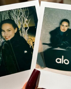Grace Beedie Instagram - wearing what I love while doing what I love ❤️ thank you @alo✨#alohouse #alowinterhouse ❄️