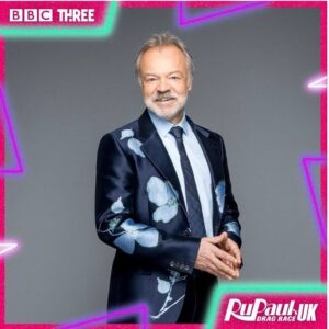 Graham Norton Instagram - Get ready for the premiere of @dragraceukbbc Series 3, streaming tonight on @wowpresentsplus worldwide (excluding UK and Canada) and @bbcthree in the UK! 🏁