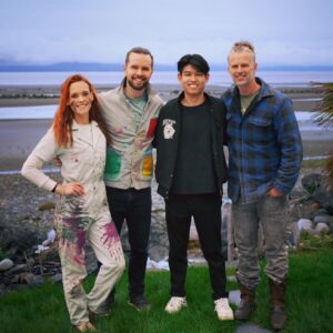 Graham Wardle Instagram - Creating magic memories with Elise, Kerry, and Owen at the Magic Painting event on The Time Has Come Network. Grateful for the experience and all the fun moments shared.